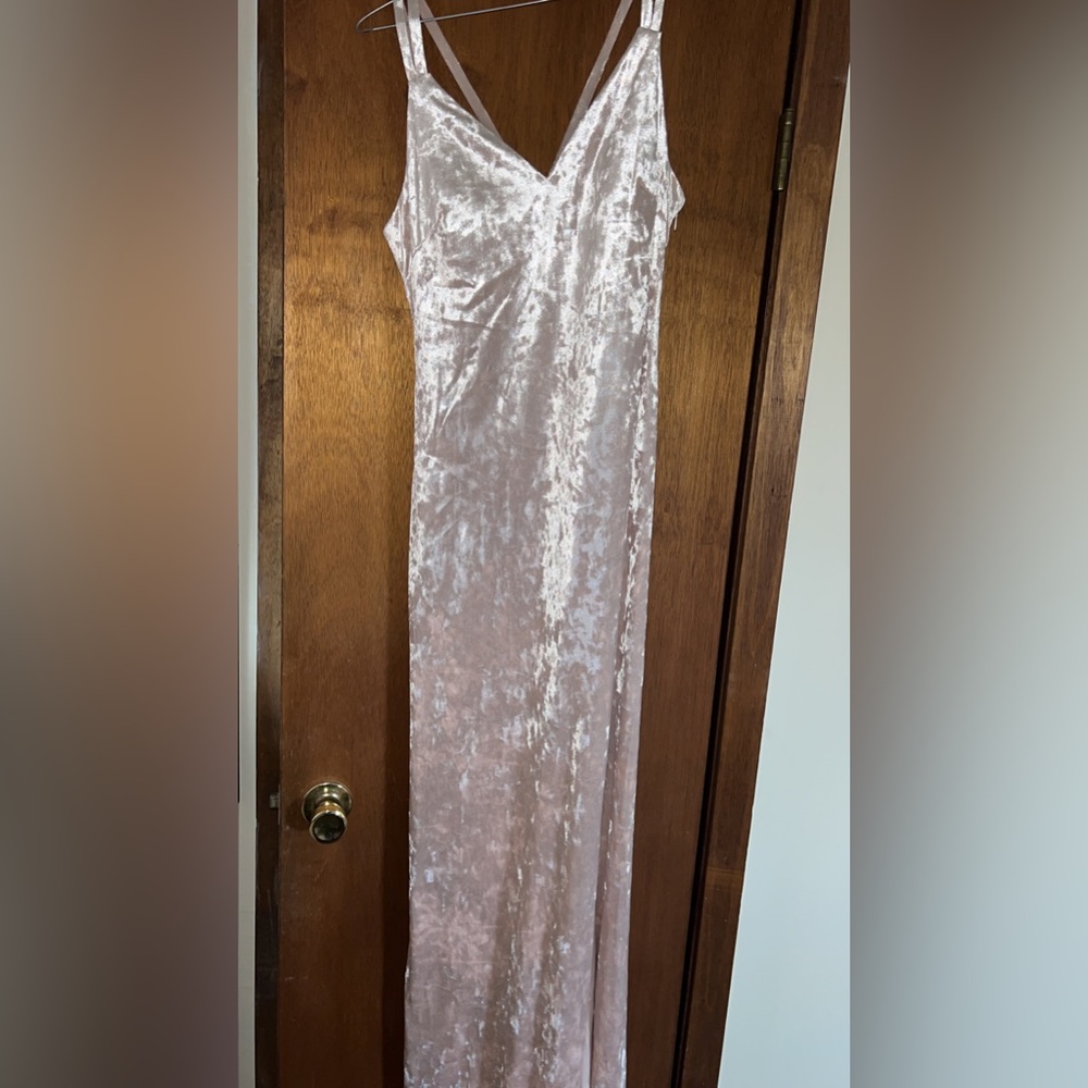 Light Pink Velvet Dress